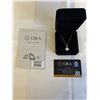Image 1 : NEW S925 2.0CT MOISSANITE STONE WAVE HALO NECKLACE, 16-18" LONG, MOUNTED IN 925 STERLING SILVER W/ W