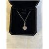 Image 4 : NEW S925 2.0CT MOISSANITE STONE WAVE HALO NECKLACE, 16-18" LONG, MOUNTED IN 925 STERLING SILVER W/ W