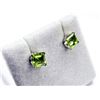 Image 1 : 10KT WHITE GOLD NATURAL PERIDOT EARRINGS, W/A $900.00. PERIDOT IS THE BIRTHSTONE FOR AUGUST.