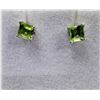 Image 2 : 10KT WHITE GOLD NATURAL PERIDOT EARRINGS, W/A $900.00. PERIDOT IS THE BIRTHSTONE FOR AUGUST.
