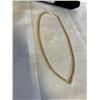 Image 2 : NEW 18K GOLD PLATED 2.5MM PRINCESS CUT SIMULATED DIAMOND (CZ) TENNIS NECKLACE, 18" LONG