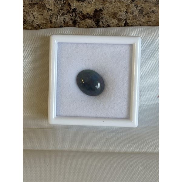 NEW 2.7CT NATURAL BLACK OPAL, UNTREATED, OVAL CABOCHON - RETAIL $560