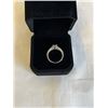 Image 3 : NEW 0.7CT SIMULATED DIAMOND (CZ) CHANEL RING, RESIZEABLE, MOUNTED IN 925 STERLING SILVER