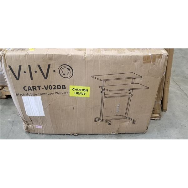 VIVO BLACK MOBILE COMPUTER WORKSTATION