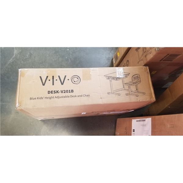 VIVO BLUE KIDS HEIGHT ADJUSTABLE DESK & CHAIR