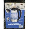 Image 2 : HAMILTON BEACH 1.7L ELECTRIC GLASS KETTLE - TESTED WORKING