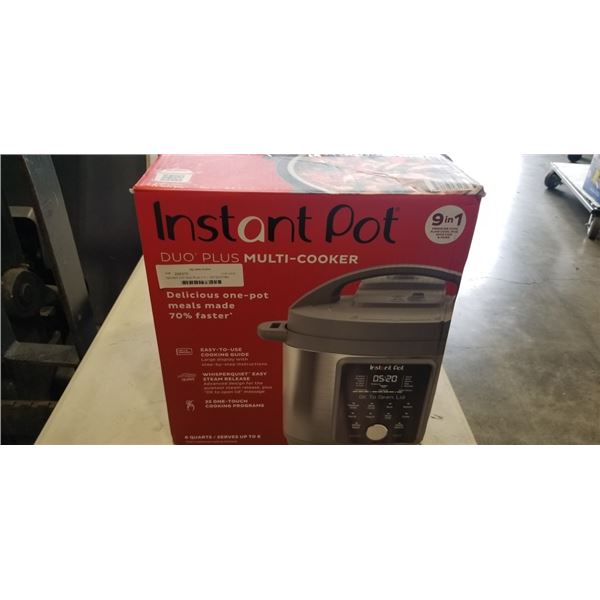 INSTANT POT DUO PLUS 9-IN-1 6QT ELECTRIC PRESSURE COOKER - TESTED WORKING, RETAIL $199