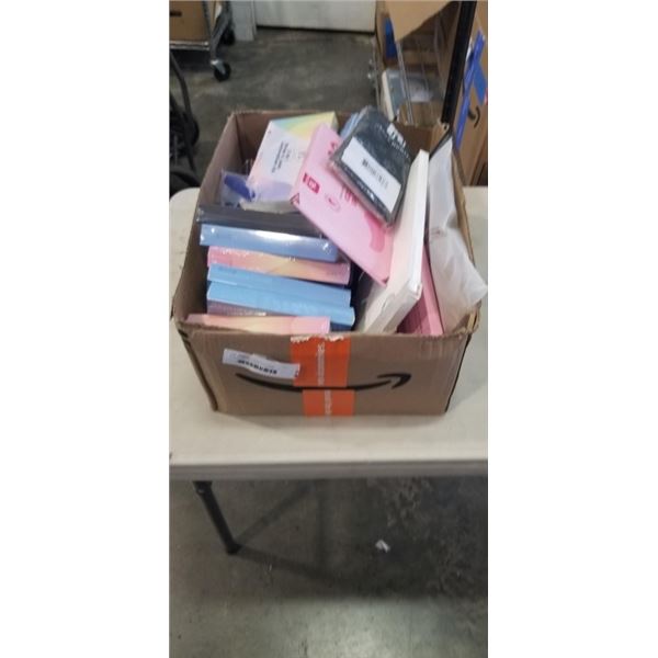 BOX OF BEAUTY ITEMS INCLUDING BLOOMORA LASH LIFT & BROW LAMINATION KITS, FOREHEAD WRINKLE PATCHES, H