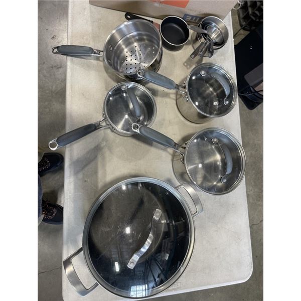 ASSORTED KITCHEN AID POTS AND PANS