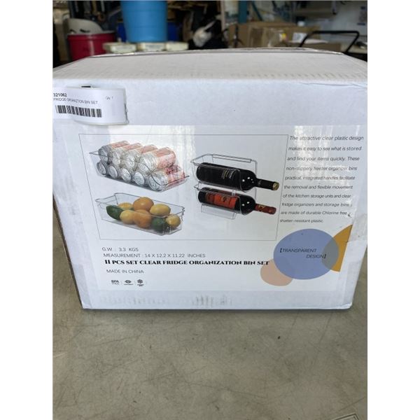 11PC FRIDGE ORGANIZTION BIN SET