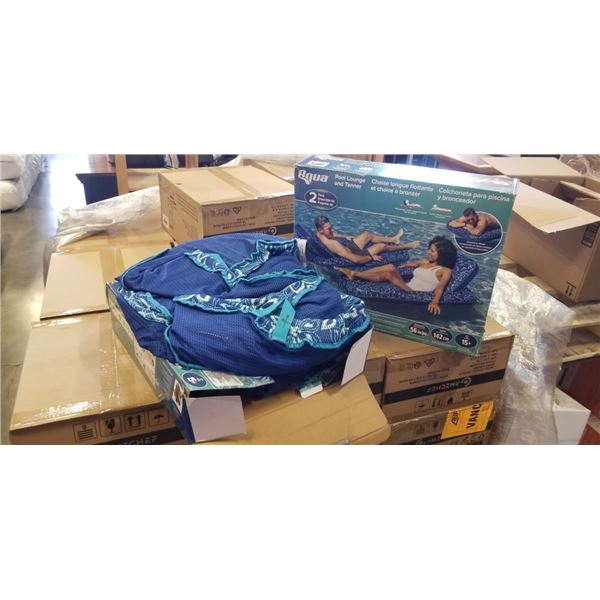 2 PACKS OF AQUA POOL LOUNGERS, 2 PER PACK