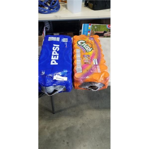 32 PACK OF PEPSI AND CRUSH MULTI PACKS SODA DRINKS, SOME MISSING