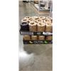 Image 1 : 2 TRAYS OF NEW WOODEN BAMBOO LOOK VASES