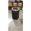 Image 2 : 2 TRAYS OF NEW WOODEN BAMBOO LOOK VASES