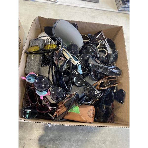 LARGE BOX OF ASSORTED SUNGLASSES