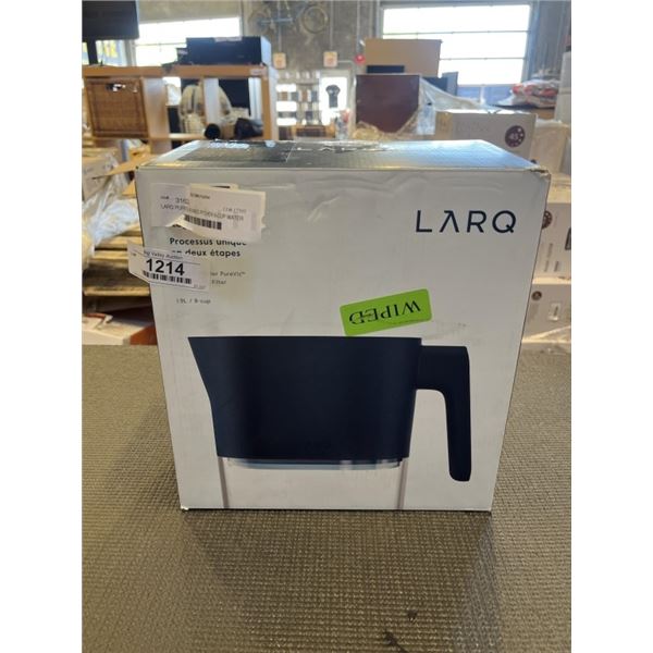LARQ PUREVIS ADVANCE PITCHER 8-CUP WATER FILTRATION W/ UV-C FILTER - TESTED WORKING, RETAIL $174