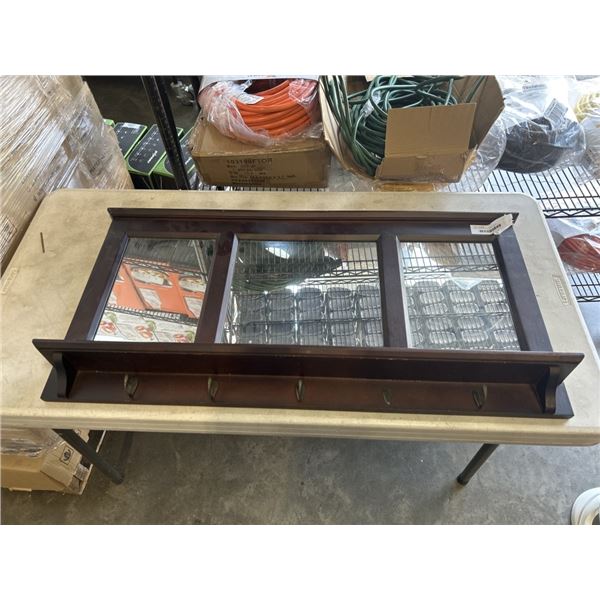 WALL MIRROR WITH COAT RACK