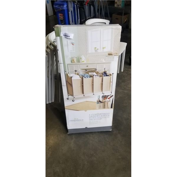 AS NEW THRESHOLD 4 COMPARTMENT LAUNDRY SORTER