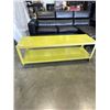 Image 1 : YELLOW METAL ROLLING COFFEE TABLE