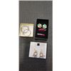 Image 1 : 4 NEW PAIRS OF EARRINGS, ONE IS HAND MADE BEADED