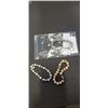 Image 1 : HEAVY 925 BRACELET W/ PEARLS AND 2 PEARL BRACELETS, ONE HAS STAMPED CLASP