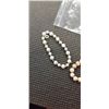 Image 2 : HEAVY 925 BRACELET W/ PEARLS AND 2 PEARL BRACELETS, ONE HAS STAMPED CLASP