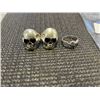 Image 2 : 3 HEAVY SILVER RINGS, TESTED
