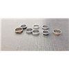 Image 1 : 8 ASSORTED WEDDING BAND RINGS