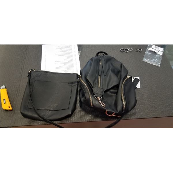MATCHING LEATHER BACKPACK AND PURSE