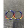 Image 2 : 3 PAIRS OF BEADED EARRINGS