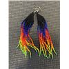 Image 4 : 3 PAIRS OF BEADED EARRINGS