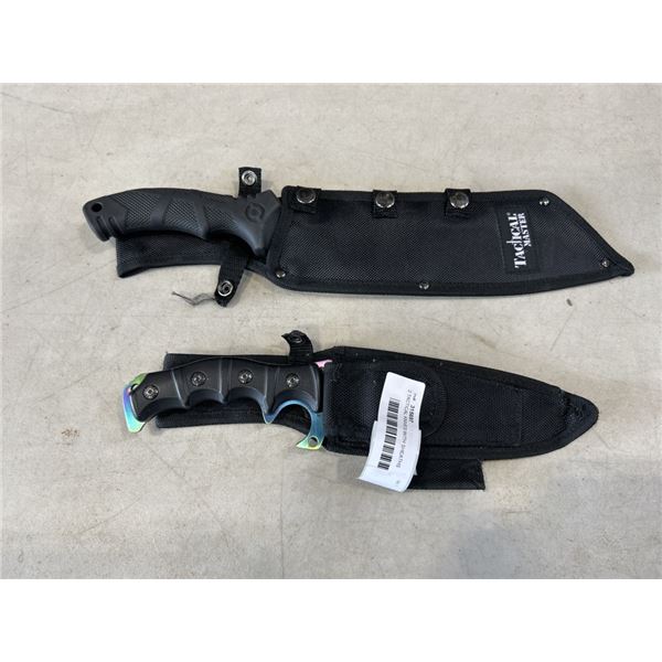 2 TACTICAL KNIVES WITH SHEATHS