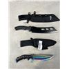 Image 2 : 2 TACTICAL KNIVES WITH SHEATHS