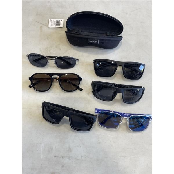 6 PAIRS OF ASSORTED MENS SUNGLASSES