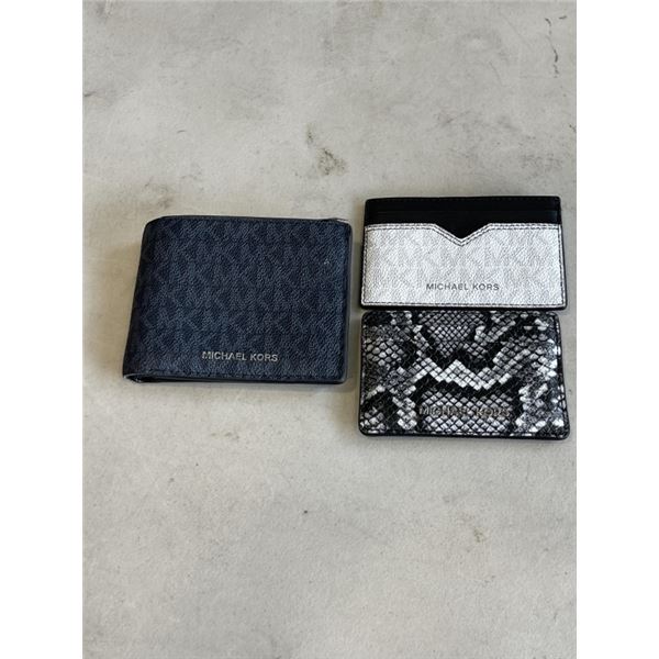 MICHAEL KORS MENS WALLET AND 2 ID HOLDERS. UNAUTHENICATED