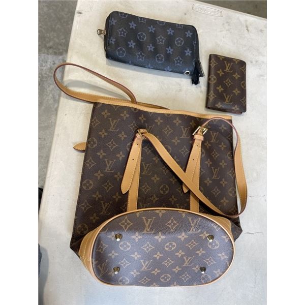 LV TOTEBAG, WALLET AND HAND BAG. UNATHENTICATED