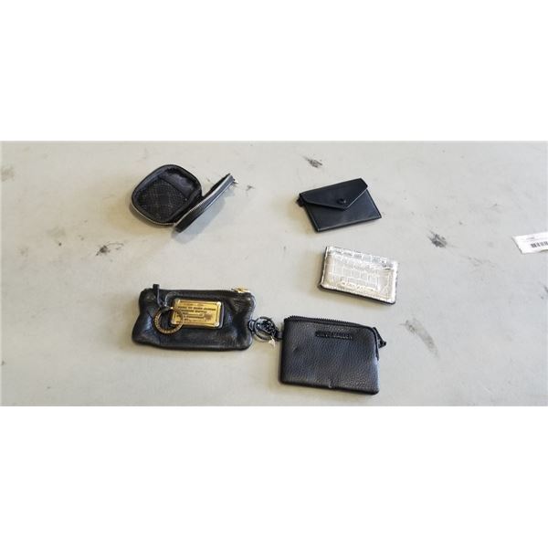 3 STEVE MADDEN AND 2 MARC JACCOBS CHANGE PURSES AND ID HOLDERS. UNAUTHENTICATED