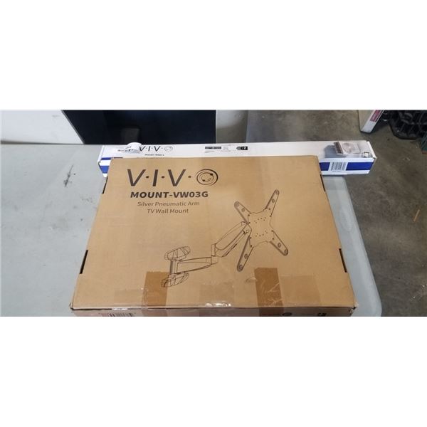 VIVO SILVER PNEUMATIC ARM TV WALL MOUNT AND VIVO MINI SPLIT AIR CONDITIONER WALL MOUNT