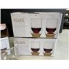 Image 3 : SET OF 6 NEW EPARE RETRO LATTE GLASS SET, DUAL WALL INSULATED GLASS RETAIL $46 EACH, 3 SETS OF 2, TO