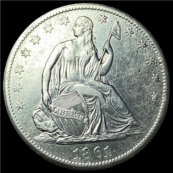 1861-S Silver Seated Liberty Half Dollar UNCIRCULATED