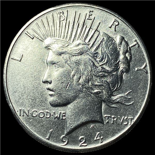 1924-S Silver Peace Dollar CHOICE AU