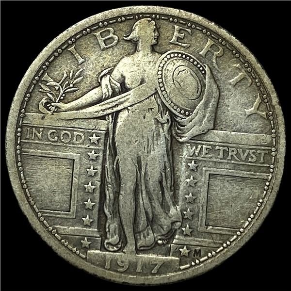 1917 Type 1 Standing Liberty Quarter NEARLY  UNCIRCULATED