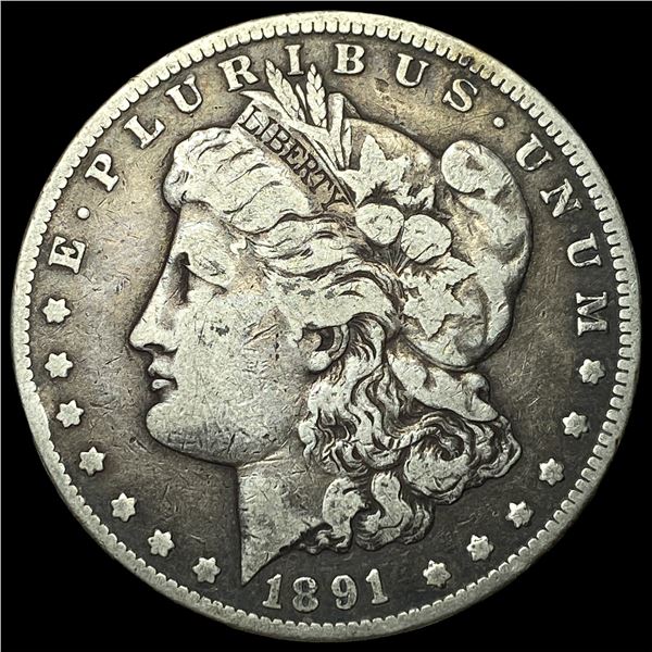 1891-CC Silver Morgan Dollar LIGHTLY  CIRCULATED