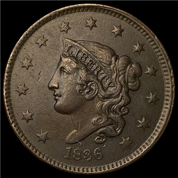 1836 Coronet Head Large Cent LIGHTLY  CIRCULATED