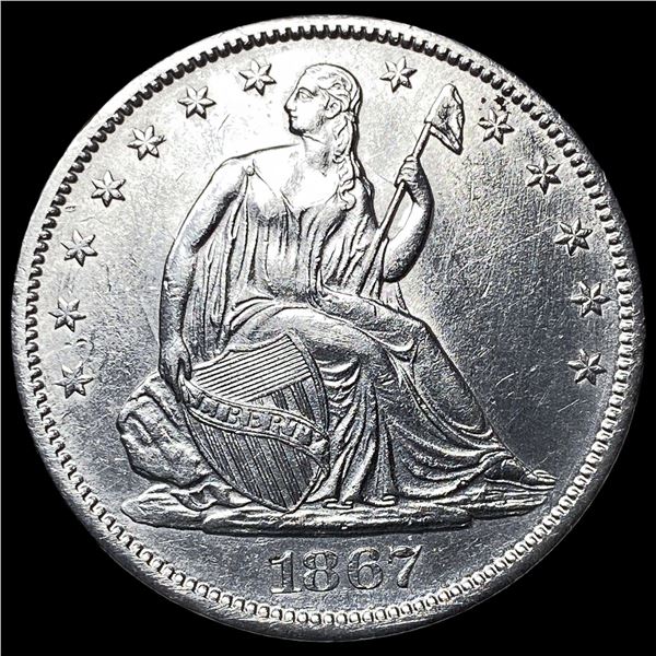 1867-S Silver Seated Liberty Half Dollar UNCIRCULATED