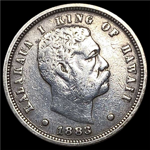 1883 Hawaii Silver Dime NEARLY UNCIRCULATED