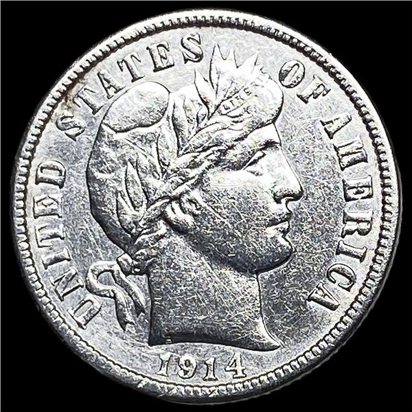 1914 Silver Barber Dime CLOSELY UNCIRCULATED
