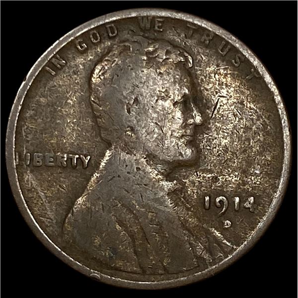 1914-D Lincoln Wheat Cent LIGHTLY CIRCULATED