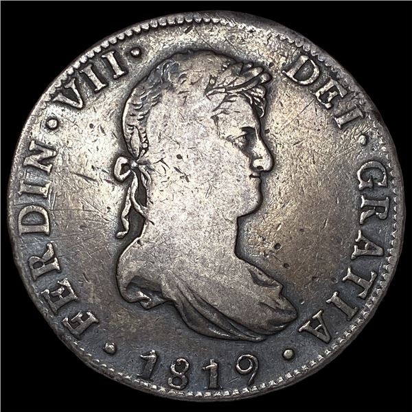 1819-Mo JJ Mexico Silver 8 Reales LIGHTLY  CIRCULATED