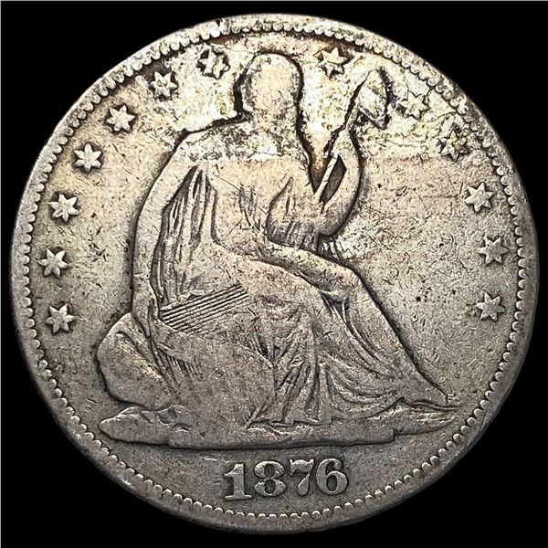 1876 Seated Liberty Half Dollar LIGHTLY  CIRCULATED